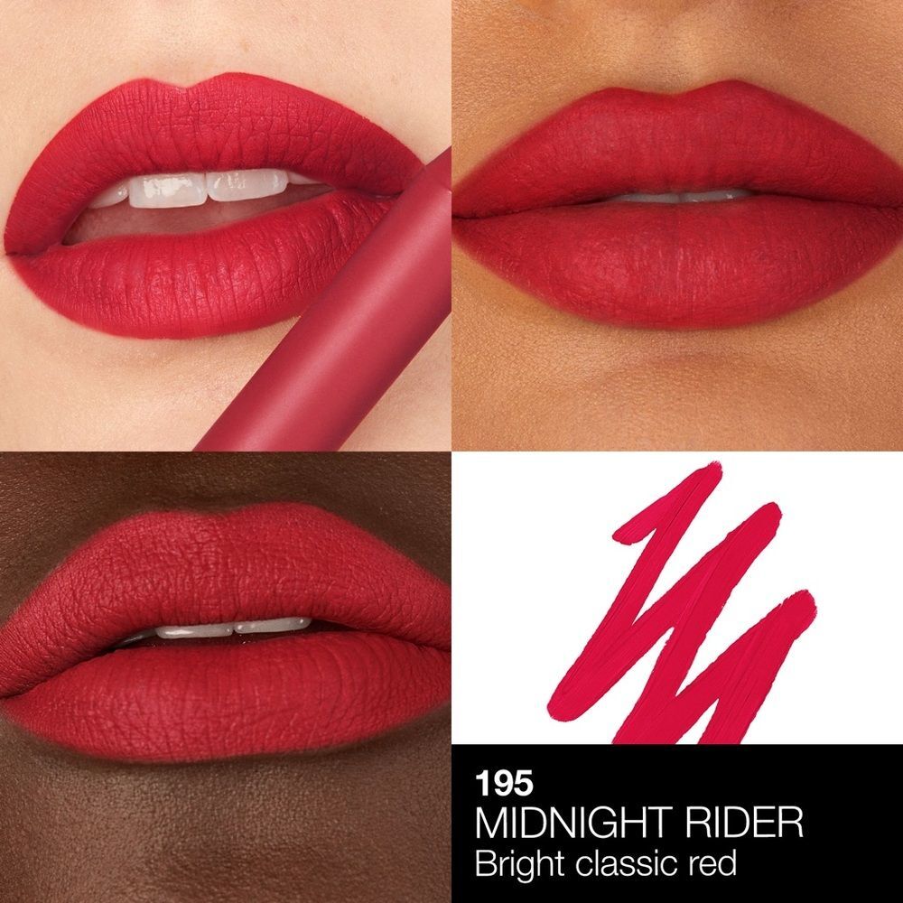 NARS Powermatte High-Intensity Lip Pencil Midnight Rider Bright Classic Red NWT - Picture 2 of 8